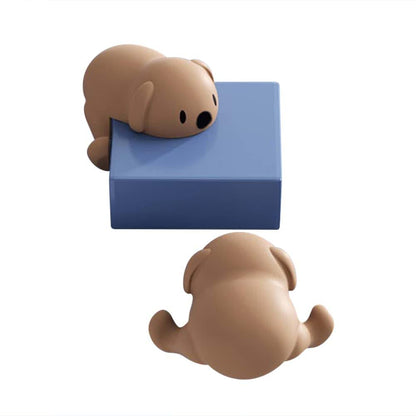 Katutude 8 Pack Cartoon Dog Table Corner Protectors Silicone Baby Proofing Bumpers Coffee