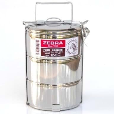 Zebra Technologies Stainless Steel Food Carrier 3 Tier Silver