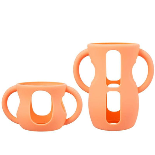 JMYDecor 2 Pack Silicone Sleeves with Handle for Avent Natural Glass Baby Bottles, Anti Breakage Baby Bottle Holder