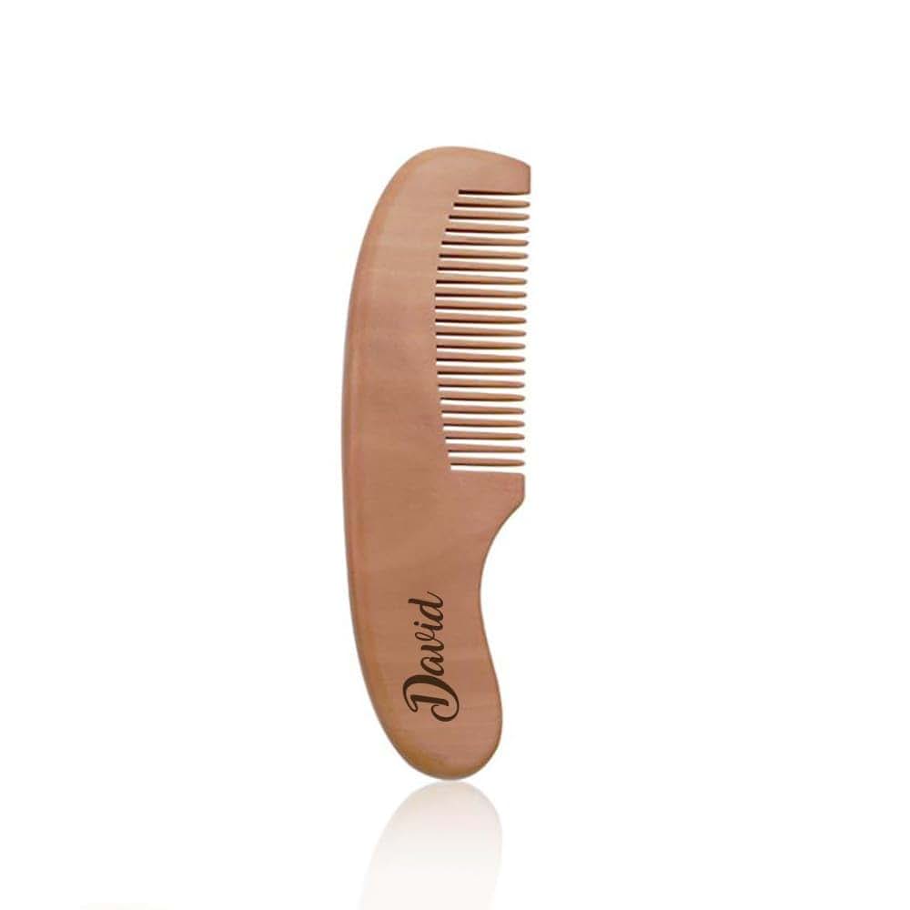 gorm Natural Wood Comb and Brush Set, Blank Brush and Comb, engravable Brush and Comb, Personalized Brush and Comb Set (photo 3)