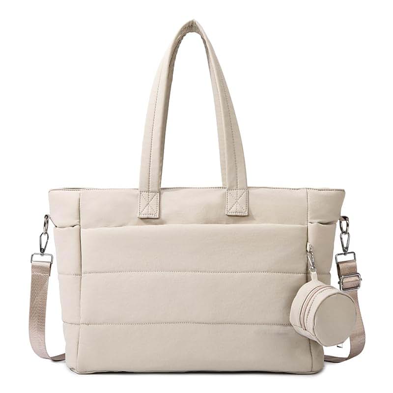 NPSJKJS Diaper Bag Tote Large Puffer Baby Bag for Travel with Pacifier Case