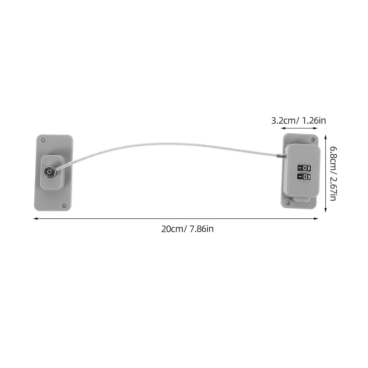 Toyandona Childproof Refrigerator Password Lock 2-digit Combination No-drill Installation