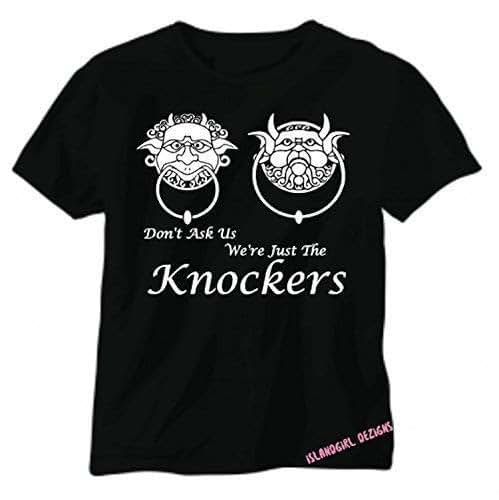 IslandGirl Dezigns We're JUST the KNOCKERS Labyrinth Tshirt, Goblin King, Door Knocker, David Bowie, Funny Tees, Geek
