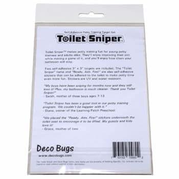 Deco Bugs Toilet Sniper Potty Training Targets (Red & White) (photo 2)