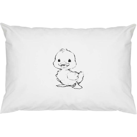 Azeeda 2 x 'Cute Baby Duck Standing' Cotton Pillow Cases (PW00041389)