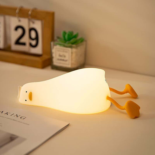 EsNiaMiBo Lying Flat Duck Night Light with Touch Control