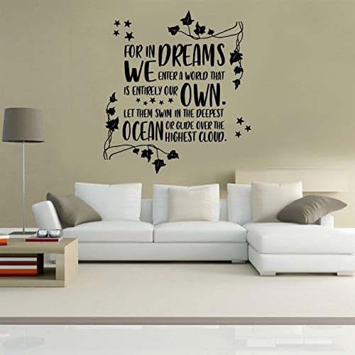 All Things Valuable In Dreams We Enter A World Vinyl Wall Decal
