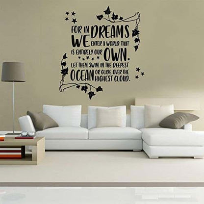 All Things Valuable In Dreams We Enter A World Vinyl Wall Decal