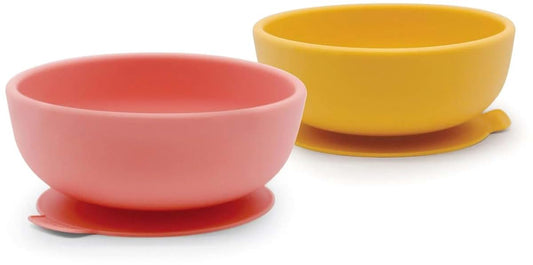 EKOBO Silicone Suction Bowls for Baby Set, 2 Toddler Bowls with Suction Base