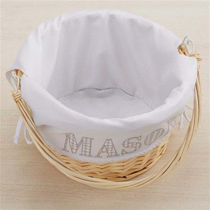 Personalization Universe Personalized Gingham Name Hand-Woven Easter Basket (photo 4)
