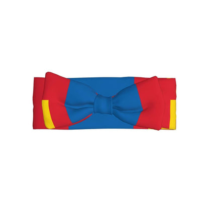 XZDZDX Mongolian Flag Infant Baby Headband Soft Polyester Knot Bow Headwrap