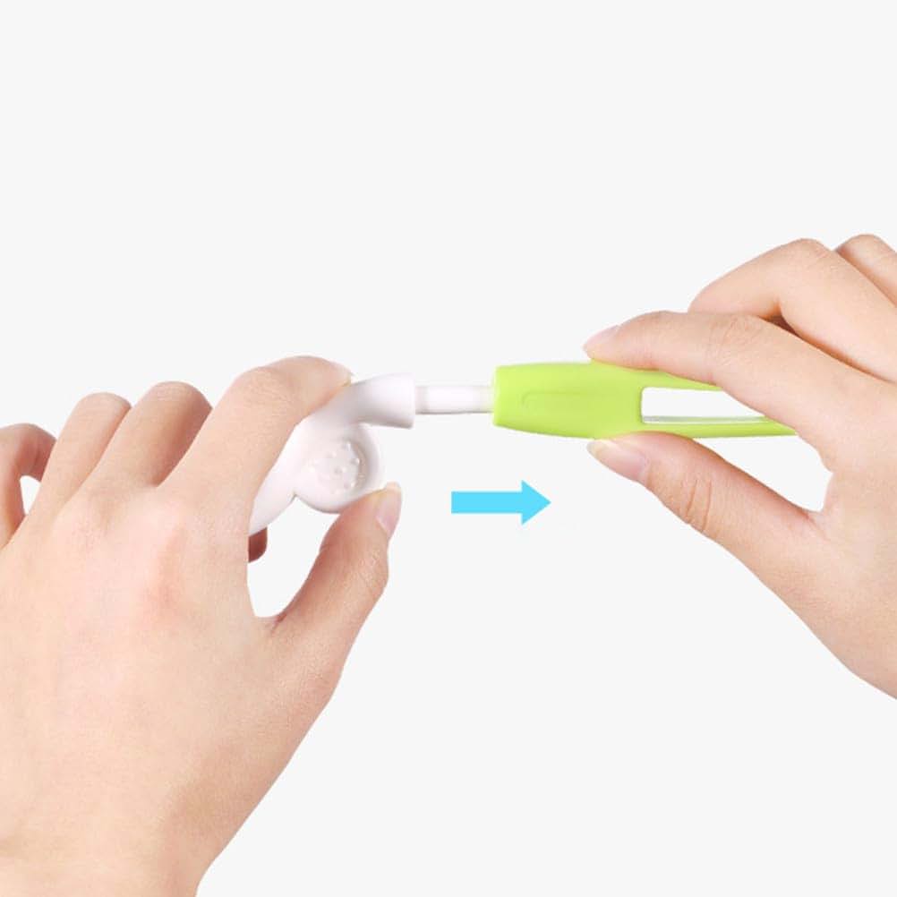 Abaodam 1set Bottle Cleaning Brush Set Rotating Feeding Bottle Pacifier Brushes Easy to Clean with Special Design for Home Outdoor Use Yellow Green Pink
