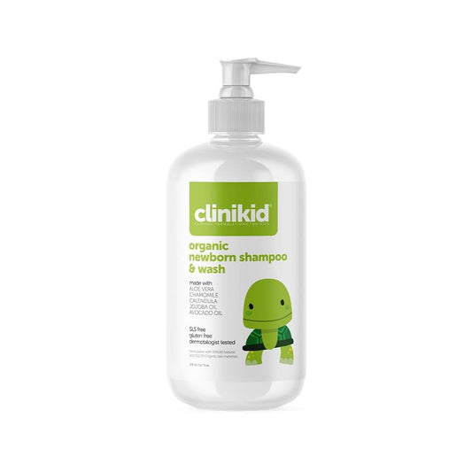 Clinikid Newborn Shampoo & Body Wash, Tear-Free Baby Shampoo and Body Wash for Baby's Sensitive Hair and Skin, 8.45 Fl