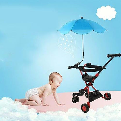 Stroller Parasol Umbrella with Universal Clamp and 360 Degree Adjustability