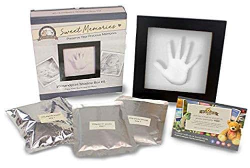 Plushible Bridging Miles With Smiles Baby Hand Casting Kit With Black Picture Frame