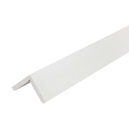 Outwater White 3" X 3" Styrene Angle Wall Corner Protector, 2 Pack (photo 4)
