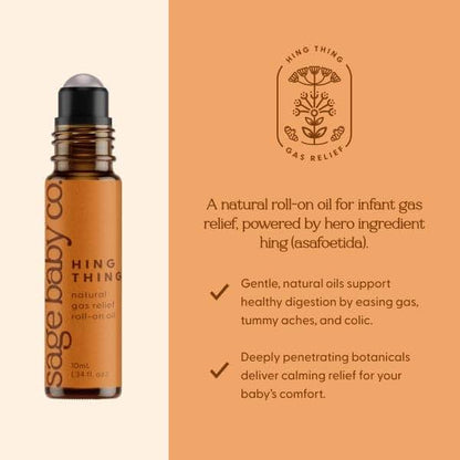 Sage Baby Co. Hing Thing Belly Comfort Roll On Oil for Tummy Massage