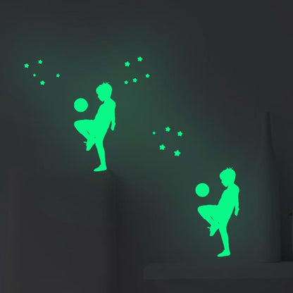 Glow In The Dark Football Wall Stickers For Kids Room