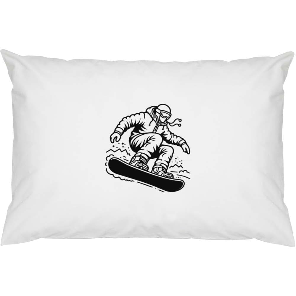 Azeeda Cool Snowboarder Cotton Pillow Cases, Set Of 2