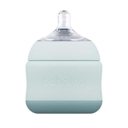 Babaloo Baby-Led Silicone Baby Bottle, Airless, 8oz Bleu