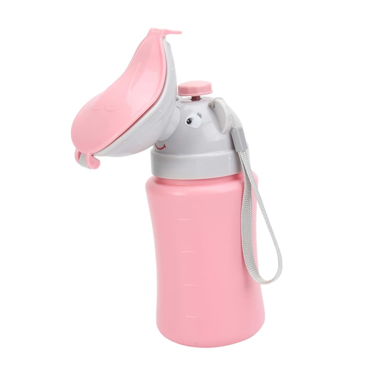 BabyOneStop Portable Car Urinal for Kids Pink Travel Potty Bottle with Leak-Proof PP Design