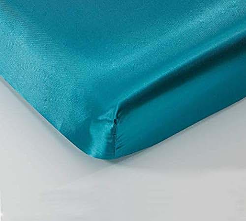 California Drapes Soft & Silky Satin Crib Fitted Sheet, Great for Babies with Sensitive Hair, Fully Elastic All Around