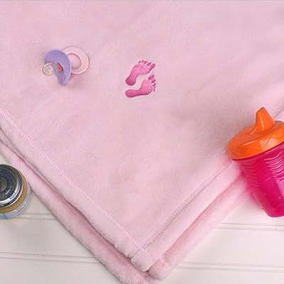 GiftsForYouNow Personalized Baby Girl Blanket, Faux Minx Fabric (photo 2)