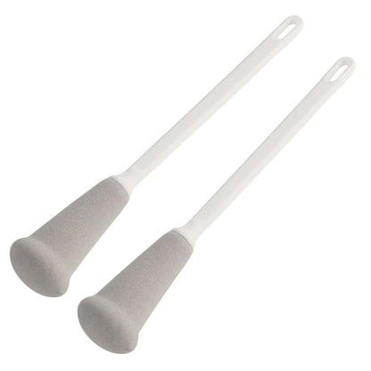 ELEMNTS Long Handle Sponge Bottle Brush, 12” Long Wand, 2-Pack, Foam Sponge on a Stick for Cleaning Cups, Glassware