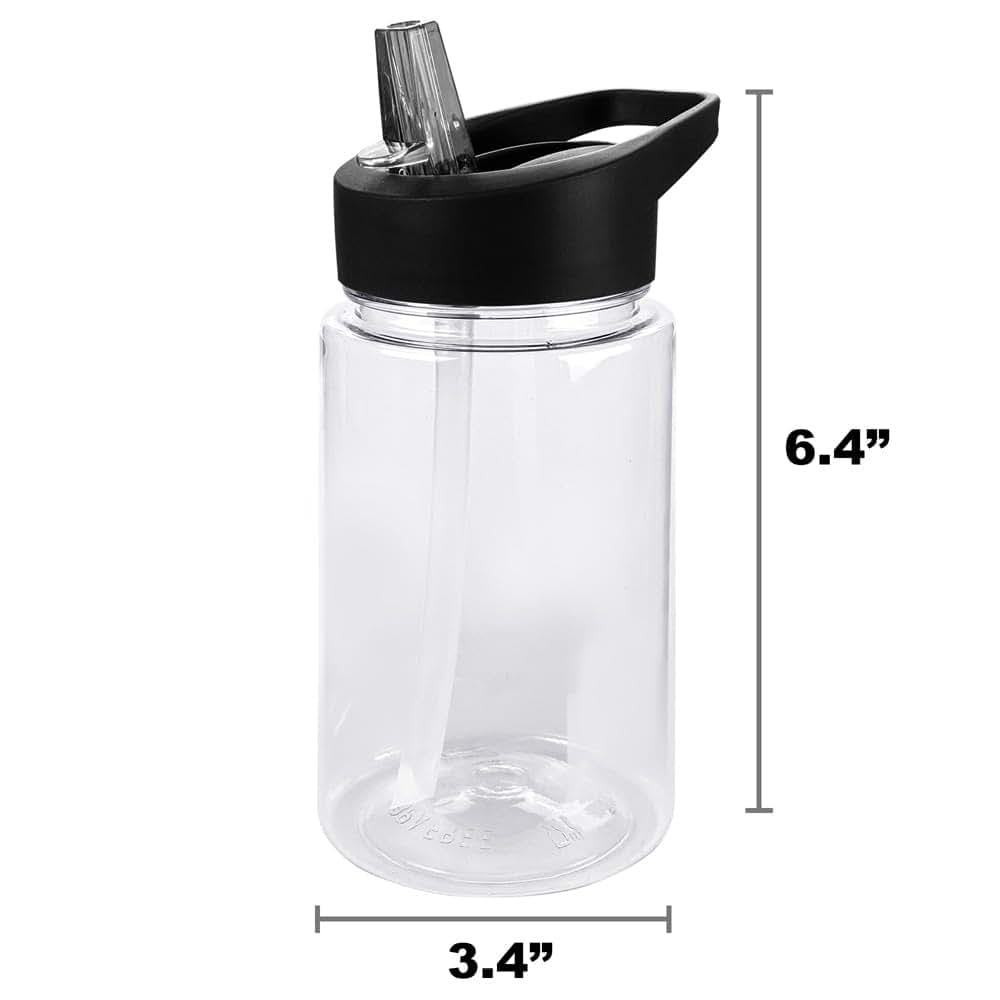 Tritan Plastic Water Bottle with Straw Lid for Toddlers