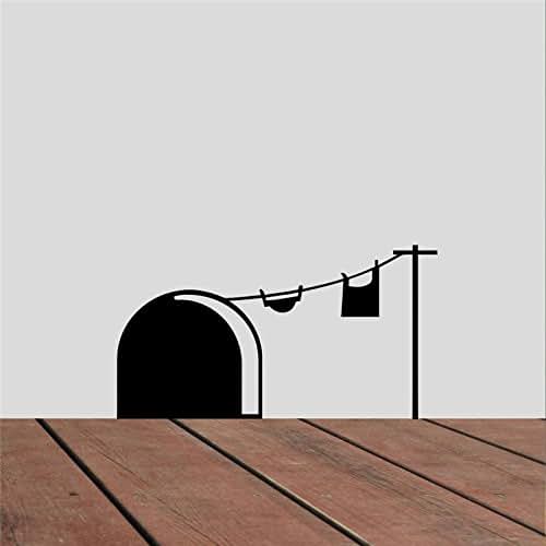 FunnyToday365 Mouse Hole Wall Stickers for Kids Room Decoration