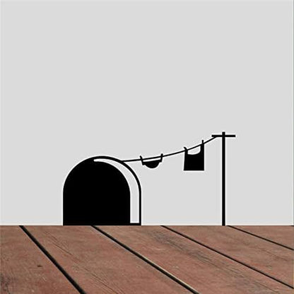 FunnyToday365 Mouse Hole Wall Stickers for Kids Room Decoration