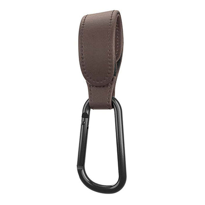 Jojobasec Portable Stroller Hook In Coffee With Adjustable Strap