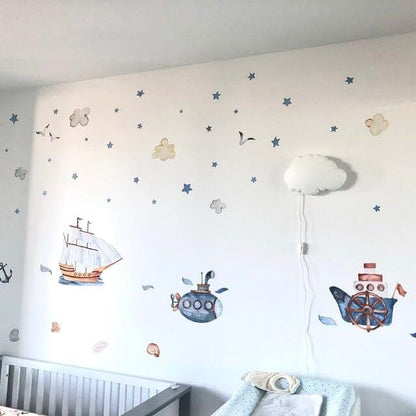 Art In Colors Pirate Ship Wall Decal Large Nautical Nursery Decor