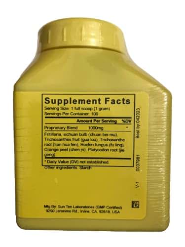Sun Ten Fritillaria & Trichosanthes Fo Bei Mu Gua Lou San 316 Concentrated Granules 100g