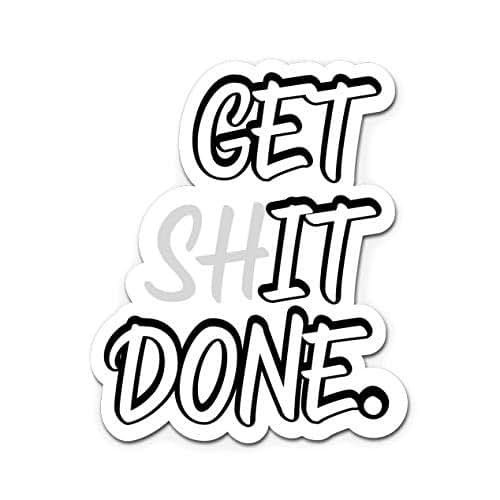 MightySkins Get Shit Done Peel and Stick Vinyl Wall Decal Sticker, 48 Inches Longest Side