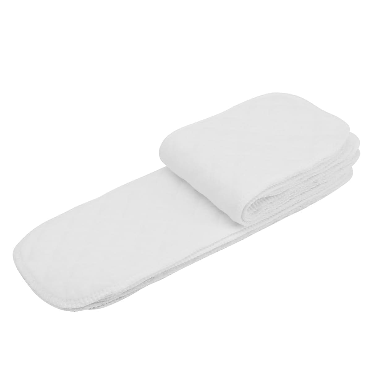 BabyOneStop 10-Pack Cotton Cloth Diaper Inserts, Six Layers, 32x12cm Reusable Nappy Liners for Babies
