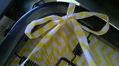 BabyOneStop Pull-Proof Toddler Fitted Crib Sheet With Ties, Gray With Yellow Stars