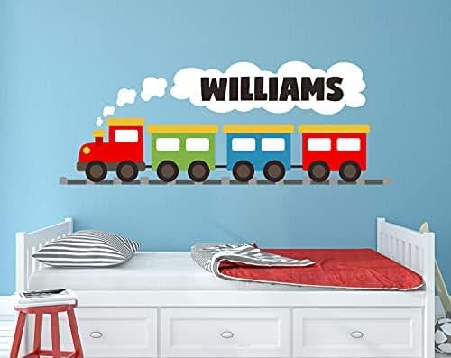 Decalzone Inc Personalized Train Name Wall Decal Vinyl Art