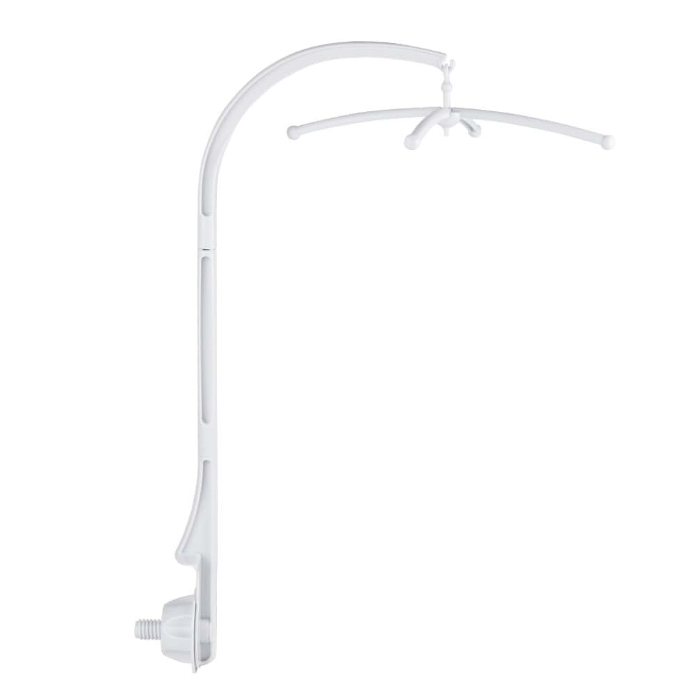 BabyOneStop Baby Crib Mobile Holder Arm Bracket for Crib and Perambulator, White ABS