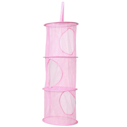 Gshllo Mesh Hanging Storage Bags for Toys and Clothes | 3-Layer Closet Organizer