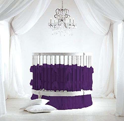 Dainty Homes 4 Piece Small Nursery Round Bedding Set 600TC 100% Egyptian Cotton - 1 Small Blanket, 1 Pillowcase, 1