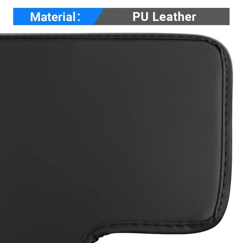 H-Quenby 2 Piece Car Seat Back Protector for Dodge Charger 2011-2023, PU Leather Kick Mat with Pocket