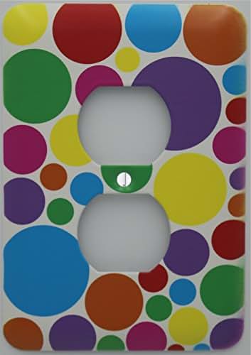 Presto Light Switch Plate Covers Rainbow Polka Dot Outlet Switch Plate Cover
