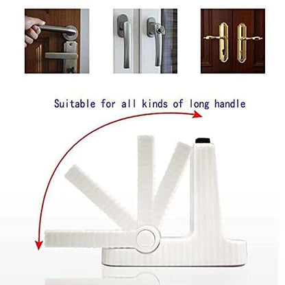 ZogeeZ Childproof Door Lever Lock, 2-Pack With Adhesive Install And Foam Wall Bumper