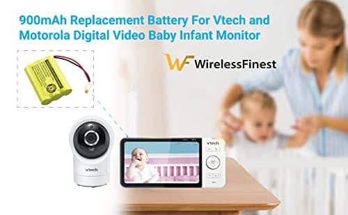 WirelessFinest 900mAh Replacement Battery for VTech Baby Monitors