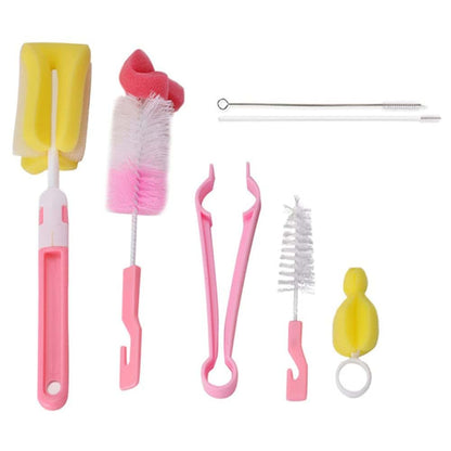 Mr.S Shop 7-Piece Baby Bottle And Nipple Cleaning Brush Set