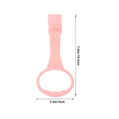 Toddmomy Baby Pull Up Rings 4 Pack Pink Crib Standing Handles for Early Walking