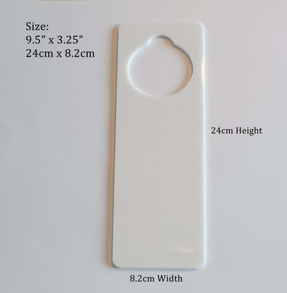 Blank Acrylic Door Hangers for DIY Craft Decoration