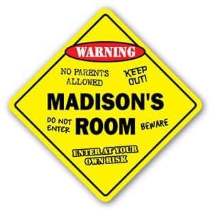 Lancy's Artwork MADISON'S ROOM Sticker Sign kids bedroom decor door children's name boy girl gift - Sticker Graphic