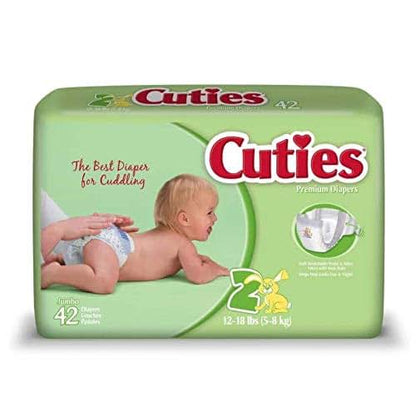 QUALITY 1st Special 4 Packs of Diapers Cutie Size 2,12-18 lbs - 42 per Pack - First Quality CR2001